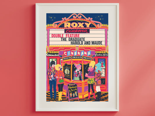 Cinema Night Poster - Retro Cinema Poster