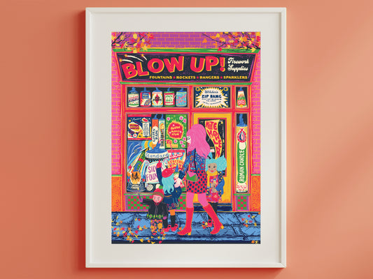 Firework Shop Poster - Retro Fireworks Print