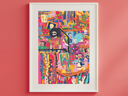 Flea Market Art Print - Thrift / Thrifting Print